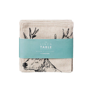 Linen drinks coasters-set of 4