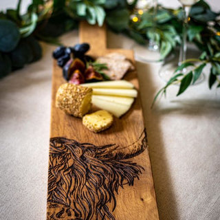 Long oak serving board