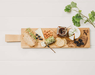 Long oak serving board