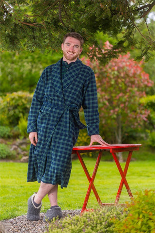 Unisex cotton flannel robe