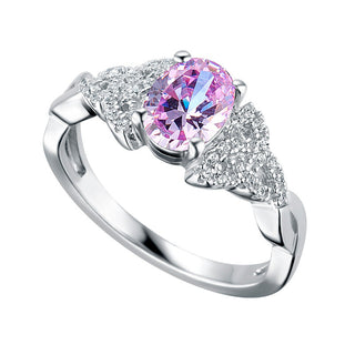 STERLING SILVER CZ TRINITY BIRTHSTONE RING JUNE