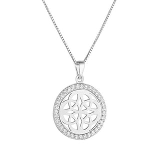 STERLING SLIVER CZ CELTIC KNOT NECKLACE