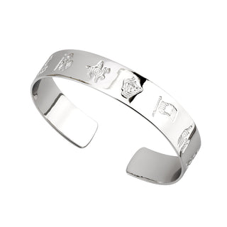 Sterling Silver HISTORY OF IRELAND FLAT BANGLE