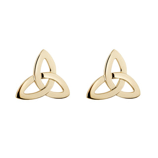 10K LARGE TRINITY KNOT STUD EARRINGS
