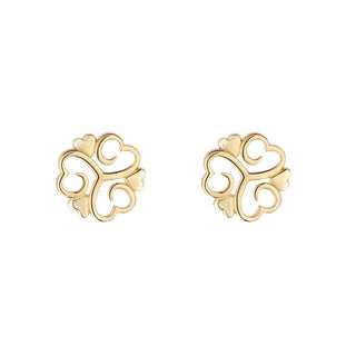 10K GOLD SHAMROCK STUD EARRINGS