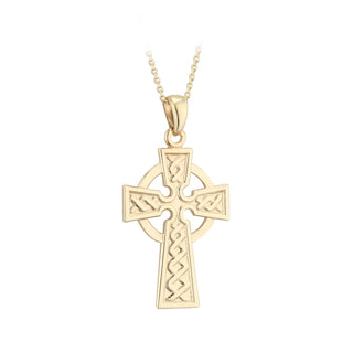 10K NECKLACE CELTIC CROSS 21MM