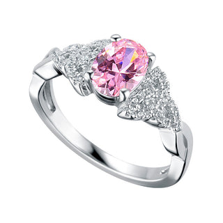 STERLING SILVER CZ TRINITY BIRTHSTONE RING OCTOBER