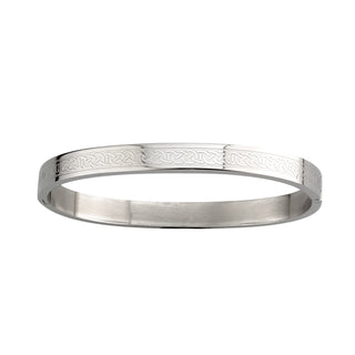 STAINLESS STEEL ENGRAVED CELTIC KNOT BANGLE