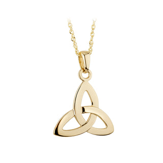 10K LARGE TRINITY KNOT NECKLACE
