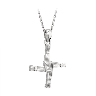 SILVER SAINT BRIGID'S CROSS NECKLACE