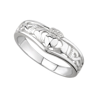 STERLING SILVER CLADDAGH WISHBONE