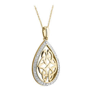 10K DIAMOND CELTIC KNOT NECKLACE
