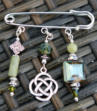 Connemara Marble Celtic Pin