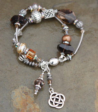 Cliodna Double-strand Smoky Quartz Bracelet