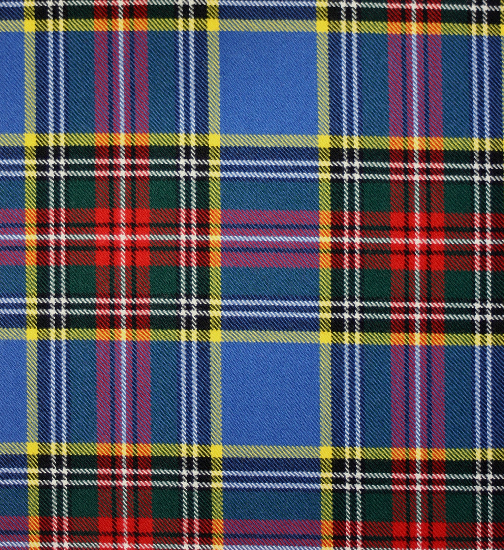 MacQueen Modern Tartan Crest Black Garden Flag - Gold Thistle Style