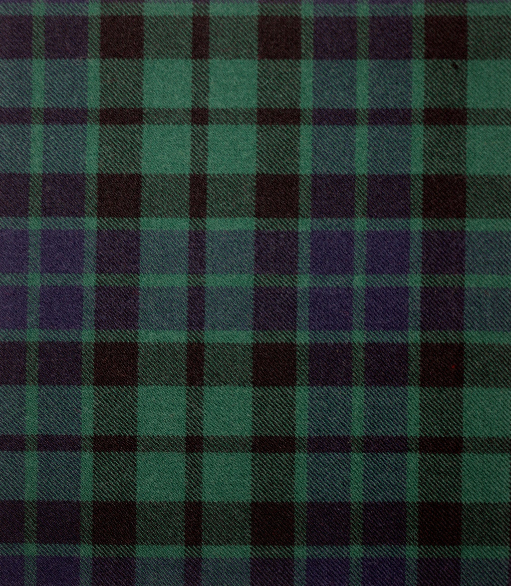 MacKay Modern Tartan Crest Black Garden Flag - Gold Thistle Style