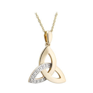 10K DIAMOND TRINITY KNOT NECKLACE