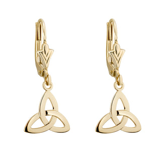14K GOLD TRINITY KNOT DROP EARRINGS