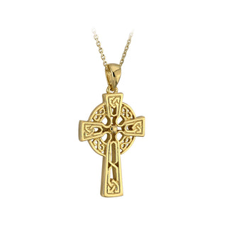 10K TINY CELTIC CROSS NECKLACE