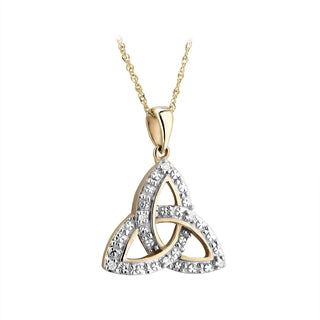 10K DIAMOND ILLUSION TRINITY NECKLACE