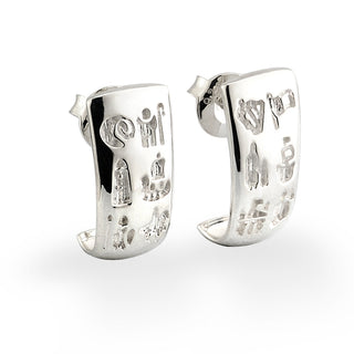 sTERLING SILVER HISTORY OF IRELAND STUD EARRINGS
