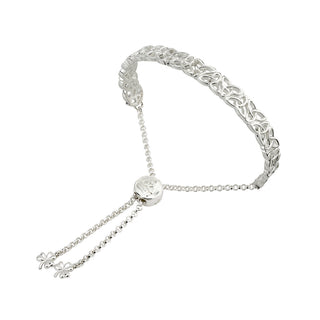 Sterling Silver TRINITY KNOT DRAW STRING BANGLE