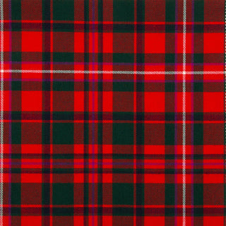 Mackinnon Red Modern Tartan Fabric Material Medium Weight, Medium Weight Tartan Fabric