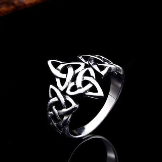 Open Stacked Tri Knot Ring