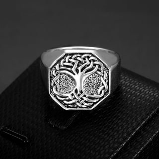 Octagon Tree of Life Ring
