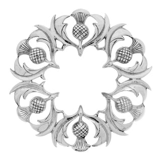 Scottish Thistle Plaid Brooch