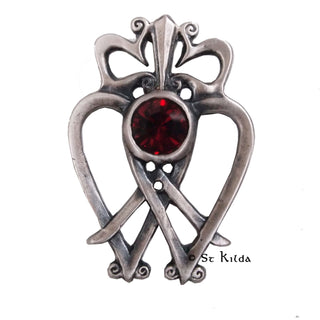 Plain Luckenbooth Brooch with Gemstones