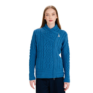 Cable Knit Side Zip Cardigan