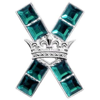 Crown and Saltire Brooch