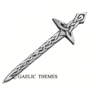 Interlaced Broad Sword Kilt Pin