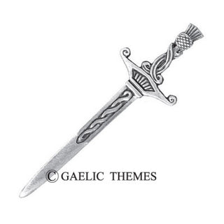 Interlaced Sword with Thistle Pommel Kilt Pin