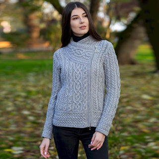 Cable Knit Side Zip Cardigan