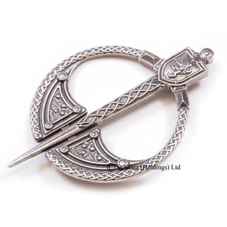 Plaid Brooch Rampant Lion Scottish Penannular