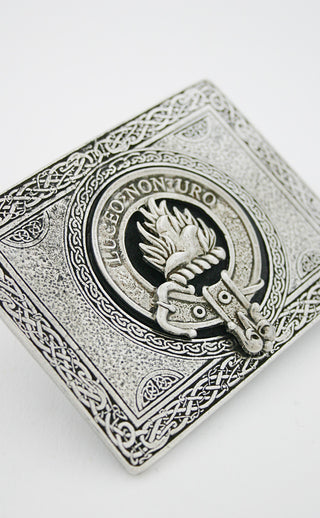 Clan Crest Gift Set (Kilt pin, cuff links, belt buckle, sgian dubh, presentation box)