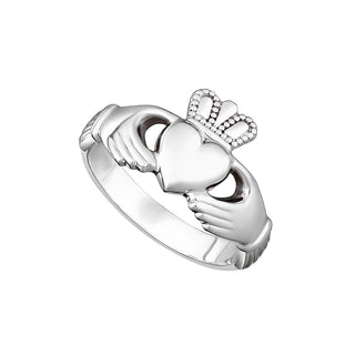 STERLING SILVER MAIDS HEAVY CLADDAGH