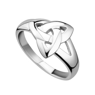 STERLING SILVER PLAIN TRINITY KNOT RING