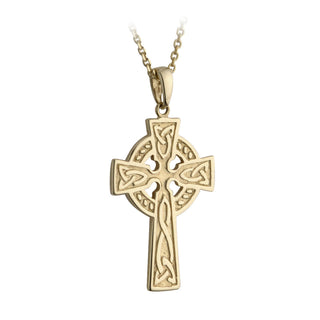 10K SMALL DOUBLE SIDED CROSS NECKLACE