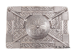 C-BBCLAY Claymore and Targe Belt Buckle