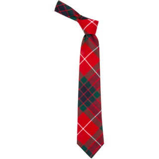 Fraser Red Modern Scottish Tartan Plaid Tie For Men | 100% Worsted Wool | Made in Scotland