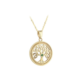 10K EMERALD TREE OF LIFE NECKLACE