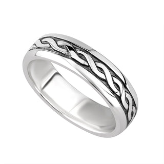 STERLING SILVER CELTIC BAND NARROW