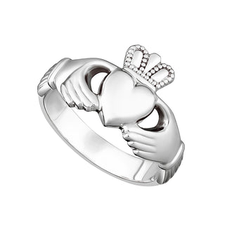 STERLING SILVER GENTS HEAVY CLADDAGH