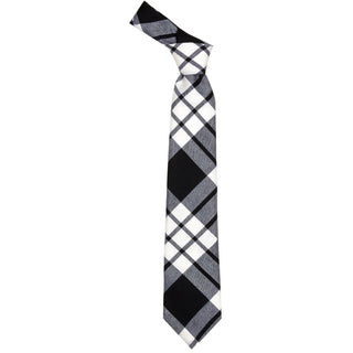 Macfarlane Black White Modern  Tartan Tie