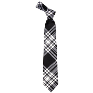 Mackenzie Black White Modern Revier Tartan Tie